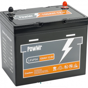Акумулятор PowMr 12V 100Ah 1280W*h LiFePO4 літій-залізо-фосфат для інверторів/ДБЖ/UPS/сонячних панелей